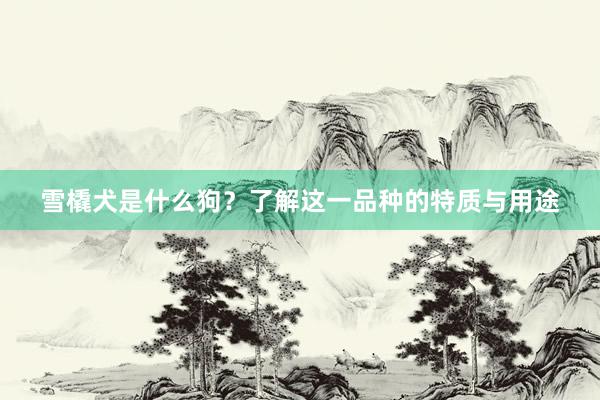 雪橇犬是什么狗？了解这一品种的特质与用途